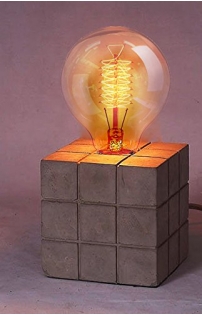 Beton Rubik kocka asztali lámpa