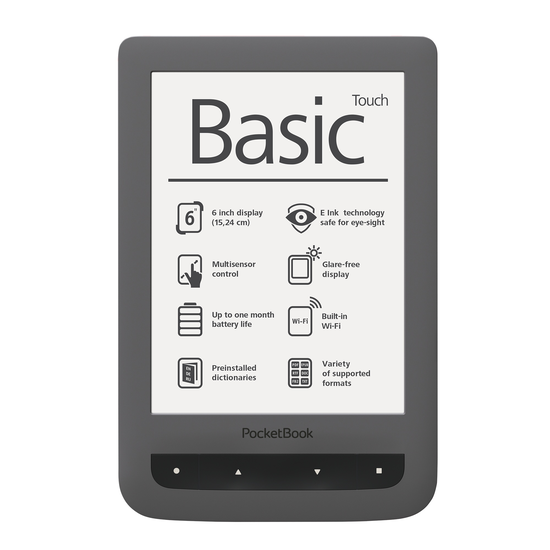 PocketBook Basic Touch 624 e-könyv olvasó sötétszürke